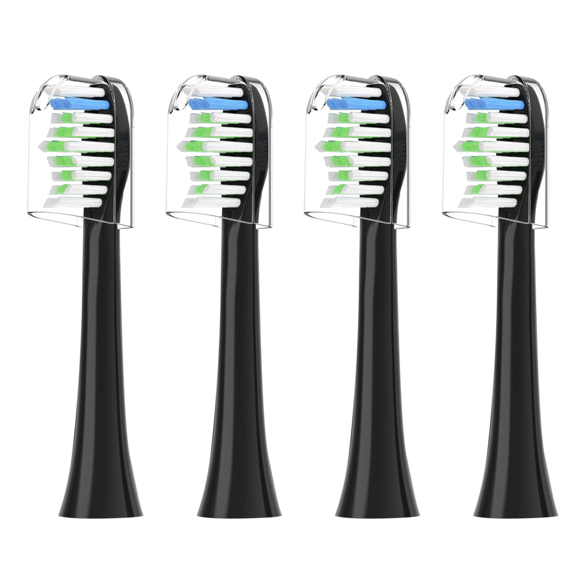 Replacement toothbrush heads for COSLUS DY-108Pro in 4-pack with hygienic dust covers