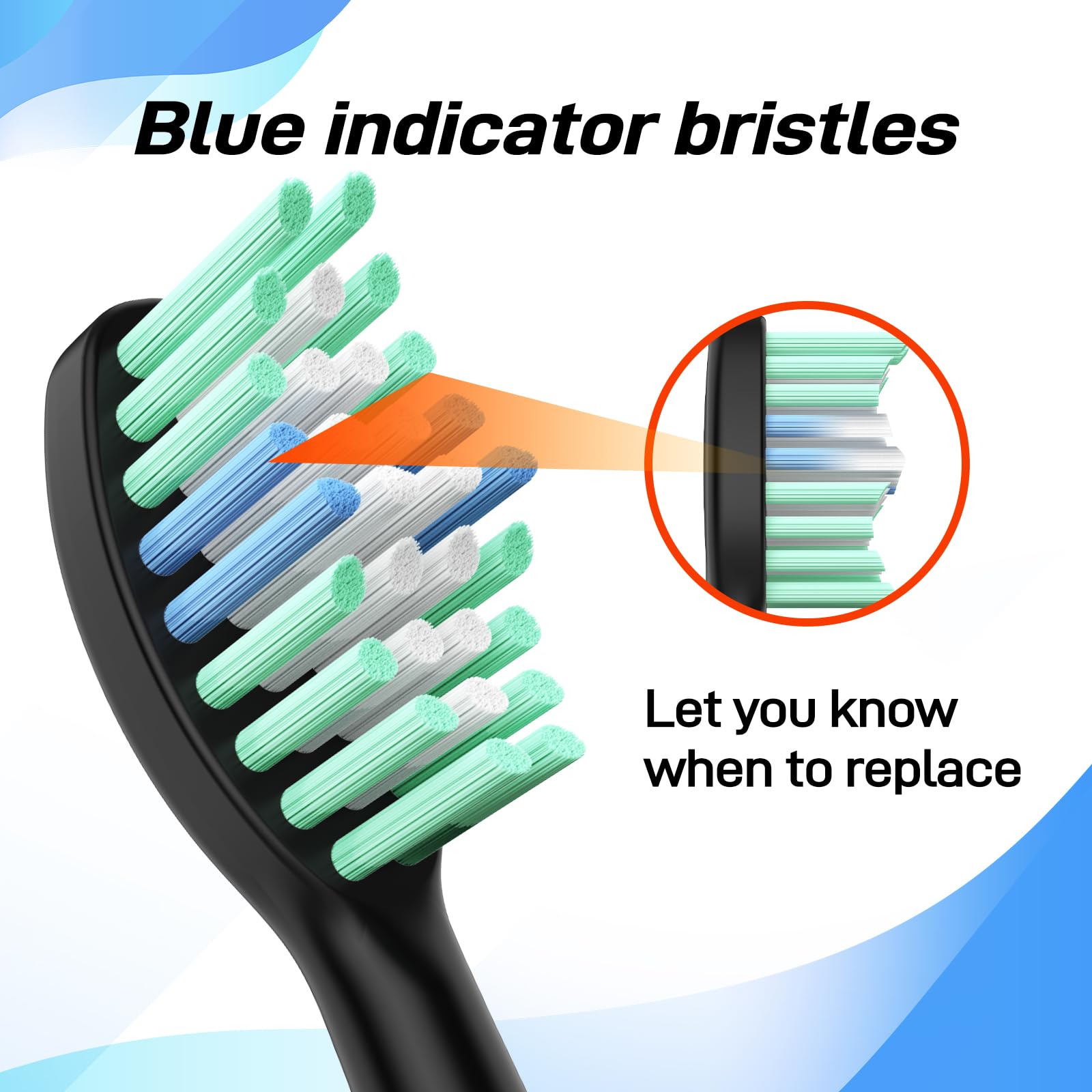 Blue indicator bristles fading on COSLUS head