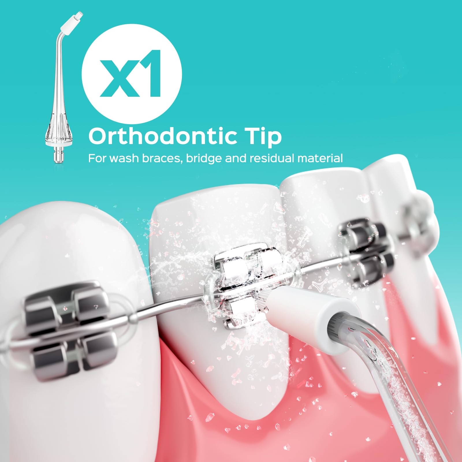 Multi-pack includes orthodontic, periodontal, tongue cleaner and standard tips