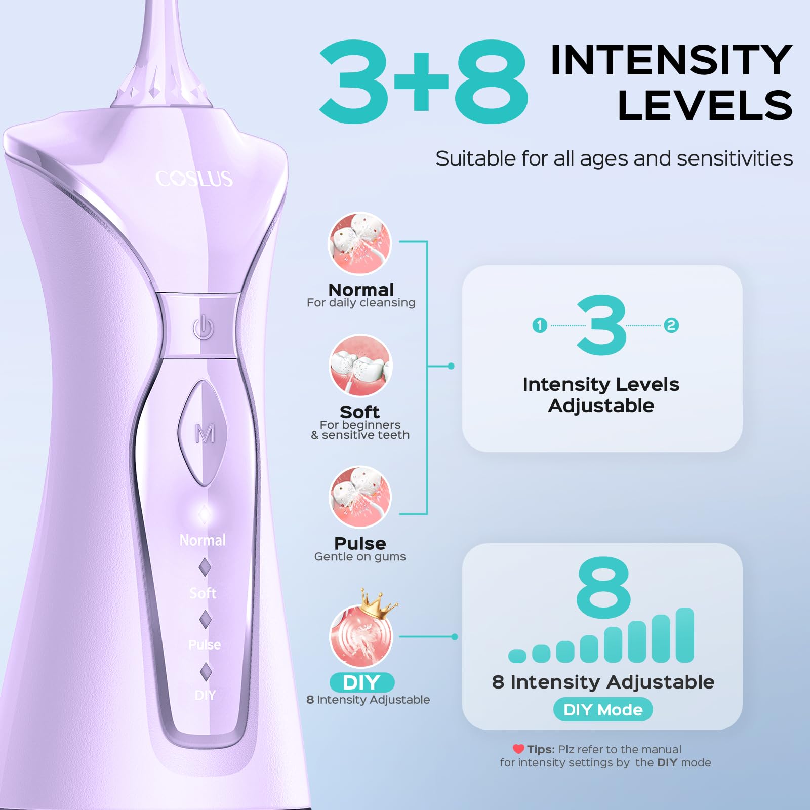 Cordless portable flosser for home and travel