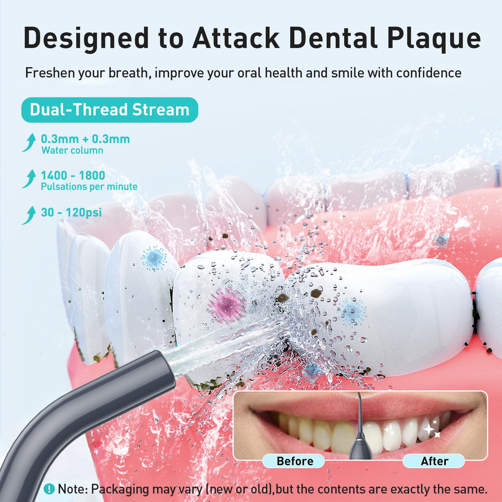 Rechargeable cordless water flosser with 300ml tank