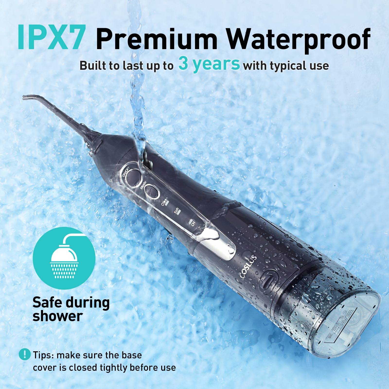 Large BPA-free 300ml water tank interior