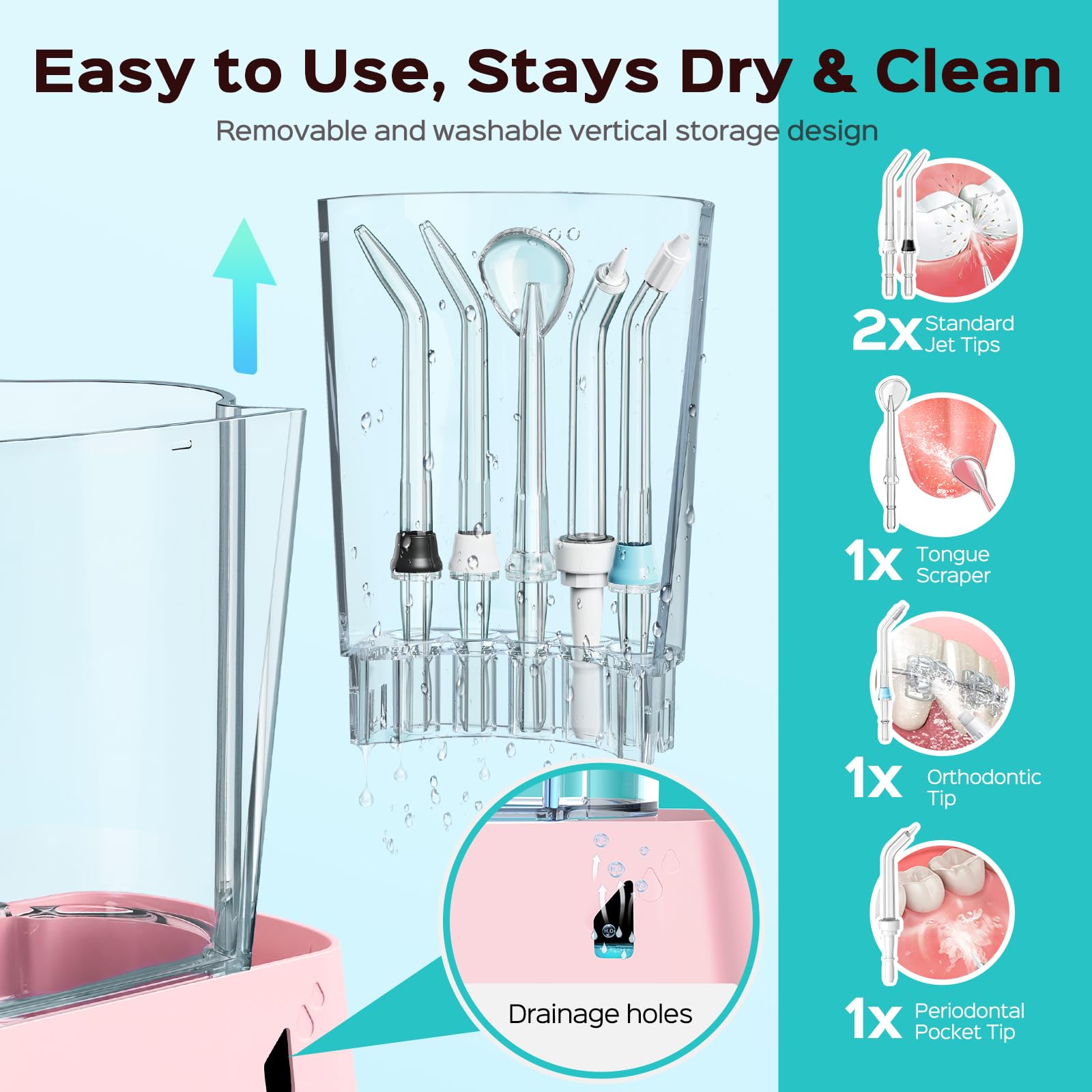 Detachable 600ml tank for family sharing