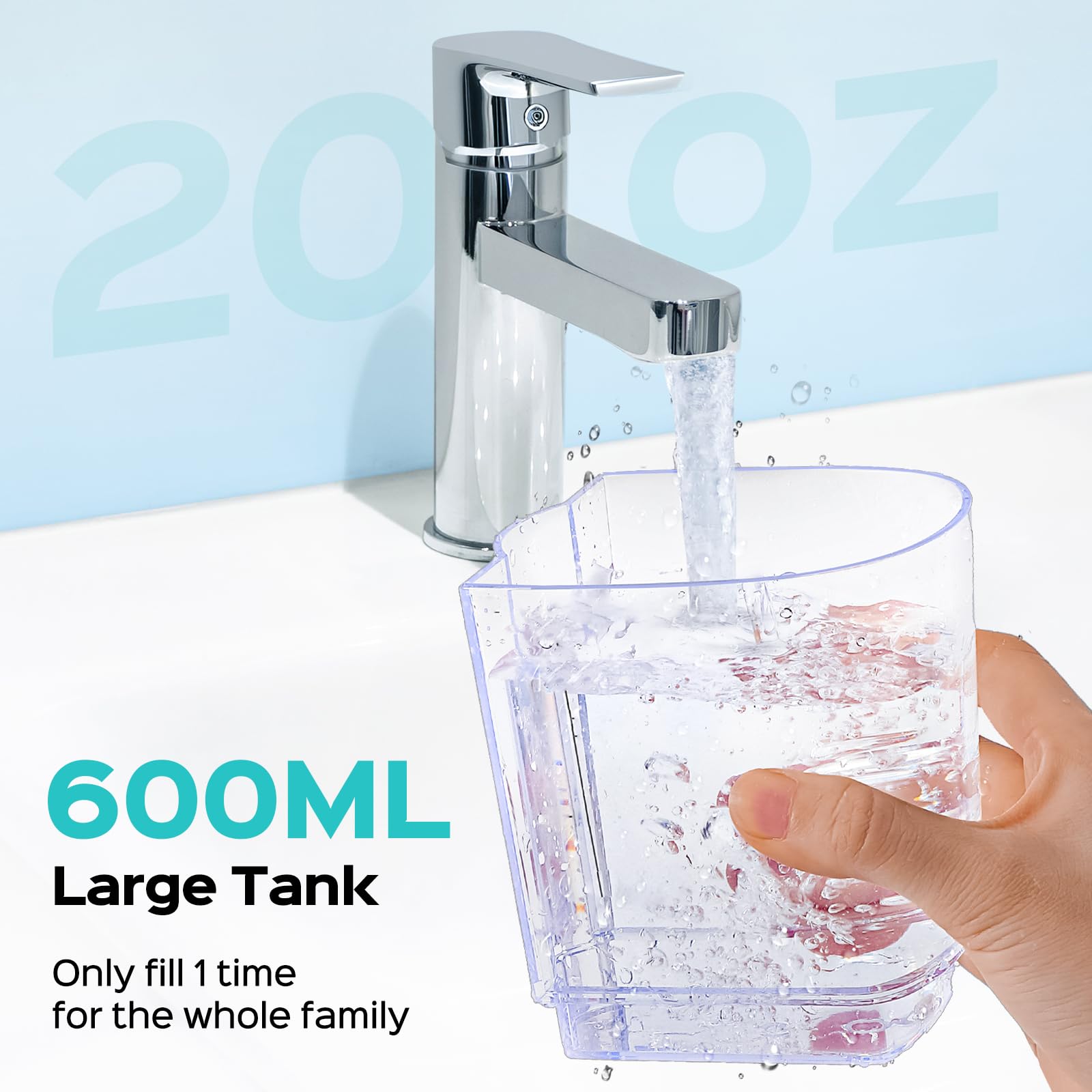 600ml tank visible, designed for family use
