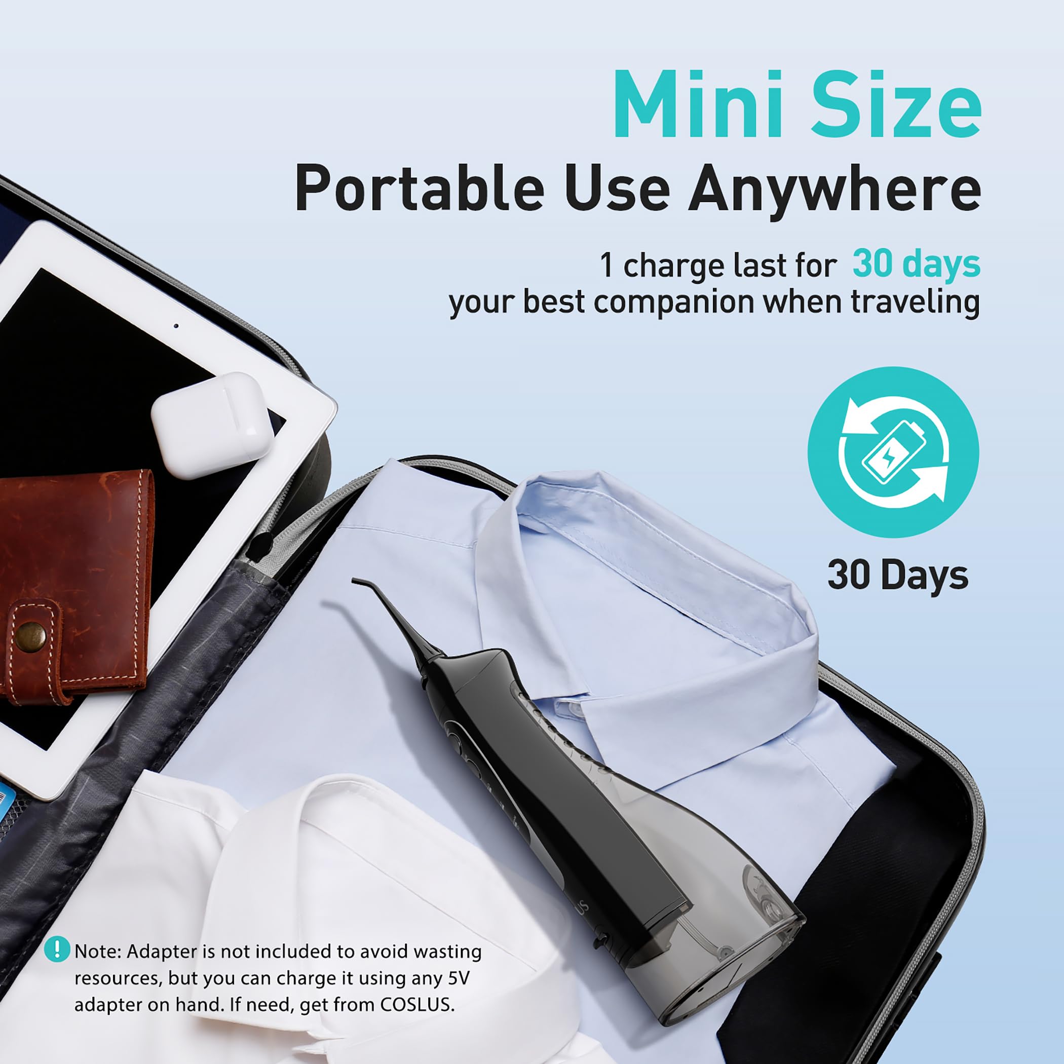300ml BPA-free water tank for extended use