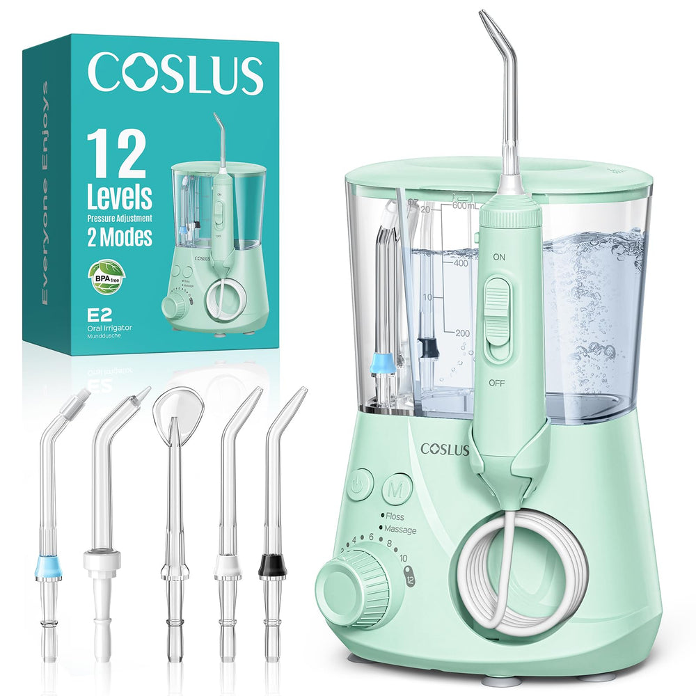 COSLUS water flosser green front view