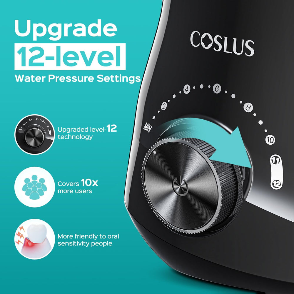 COSLUS water flosser jet tips with organized storage