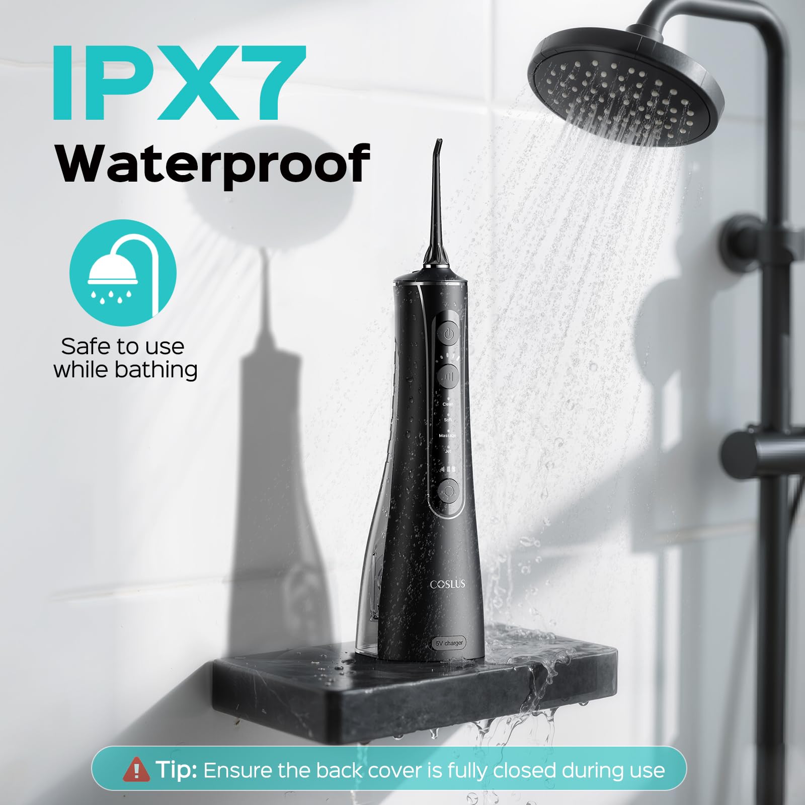 Four included nozzles for COSLUS water flosser