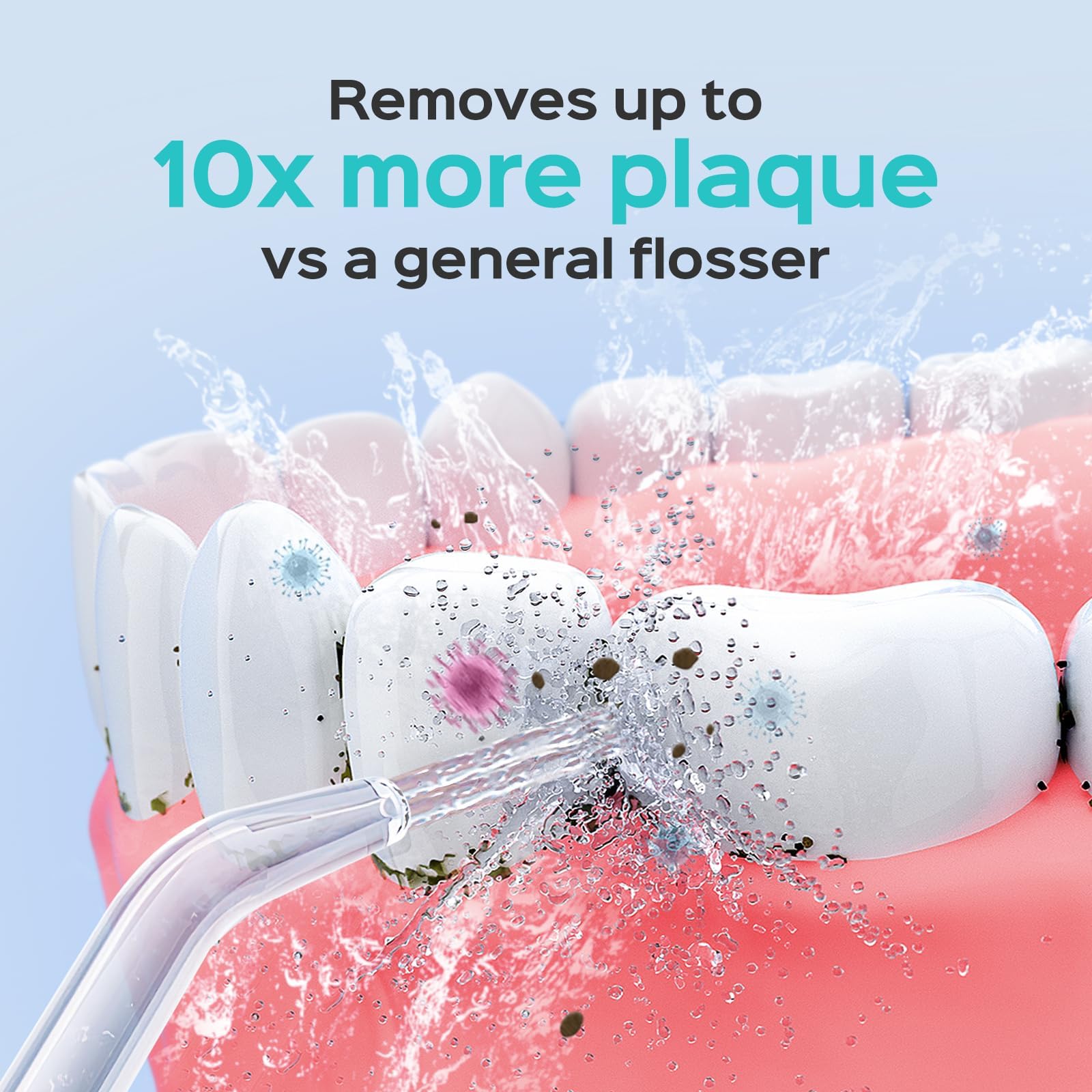 COSLUS water flosser 600ml detachable tank