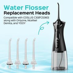 Jet tip replacement head for COSLUS C30 water flosser