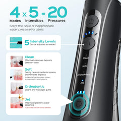 Top view of COSLUS cordless water flosser