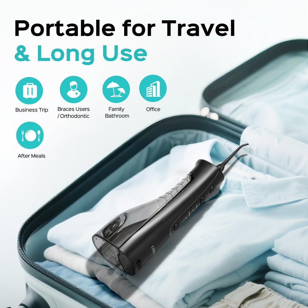 COSLUS flosser with travel-friendly design