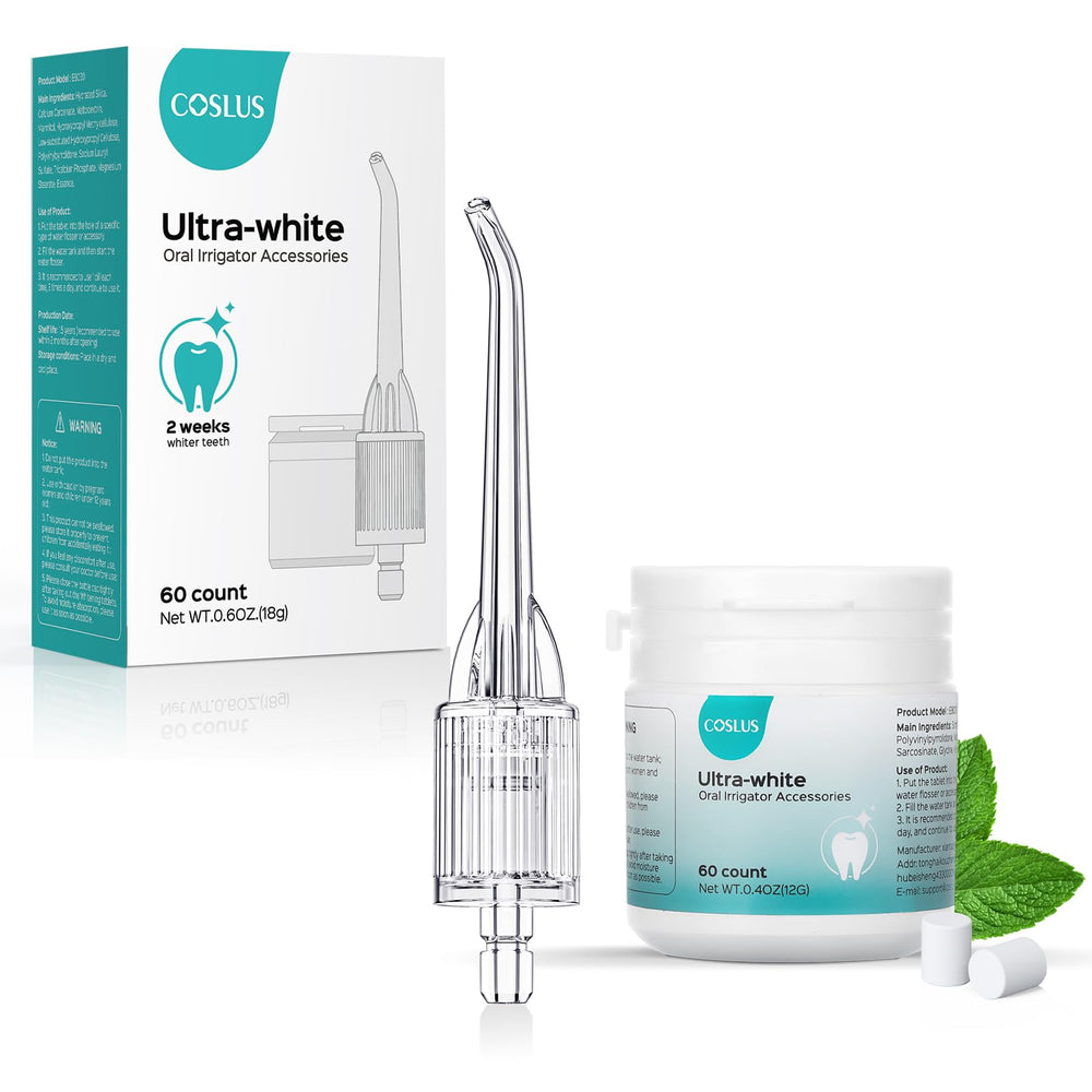 COSLUS whitening water flosser replacement tip with mint refill