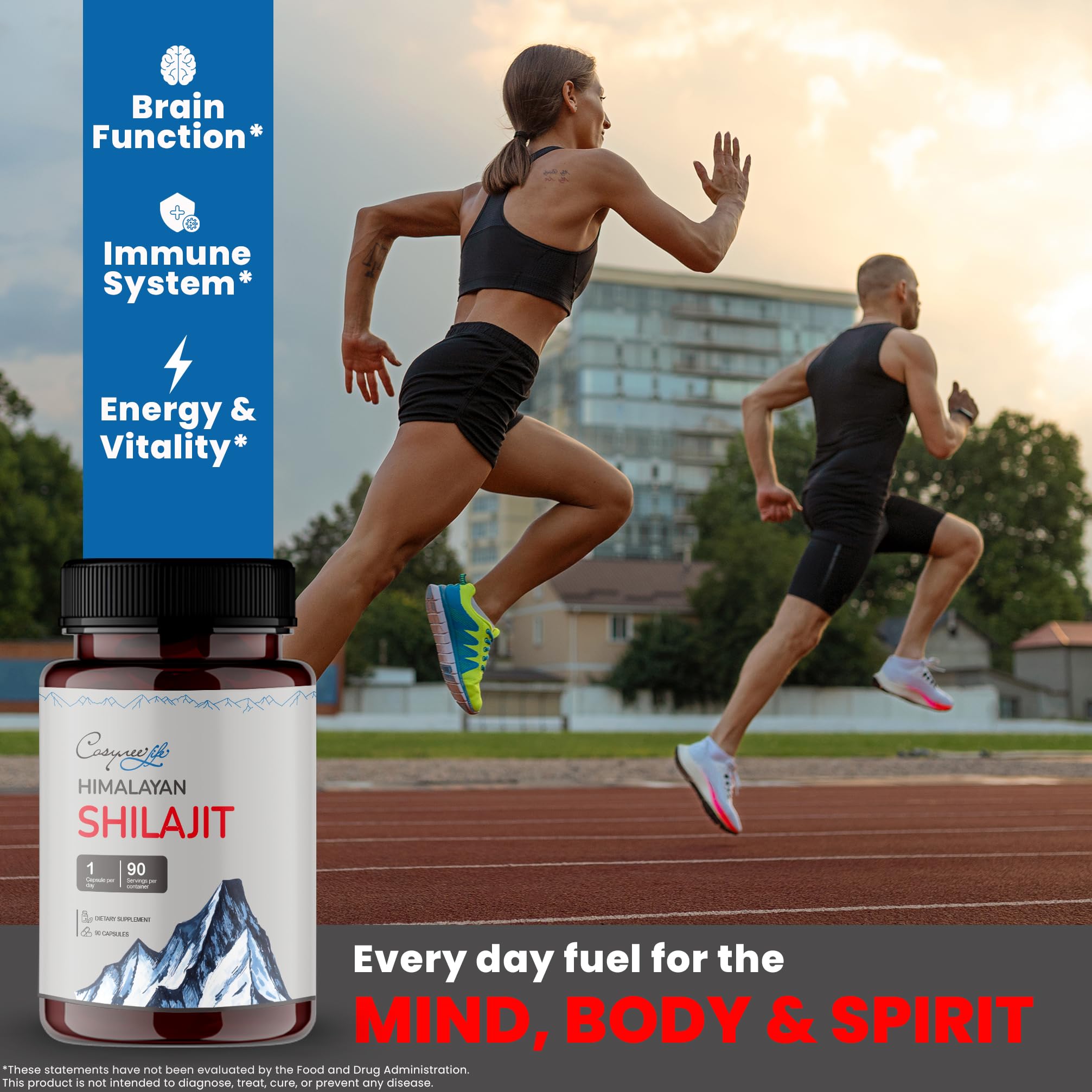 Concept image showing energy and vitality from Shilajit