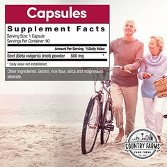 Packshot showing Country Farms Bountiful Beets Capsules, 180 count