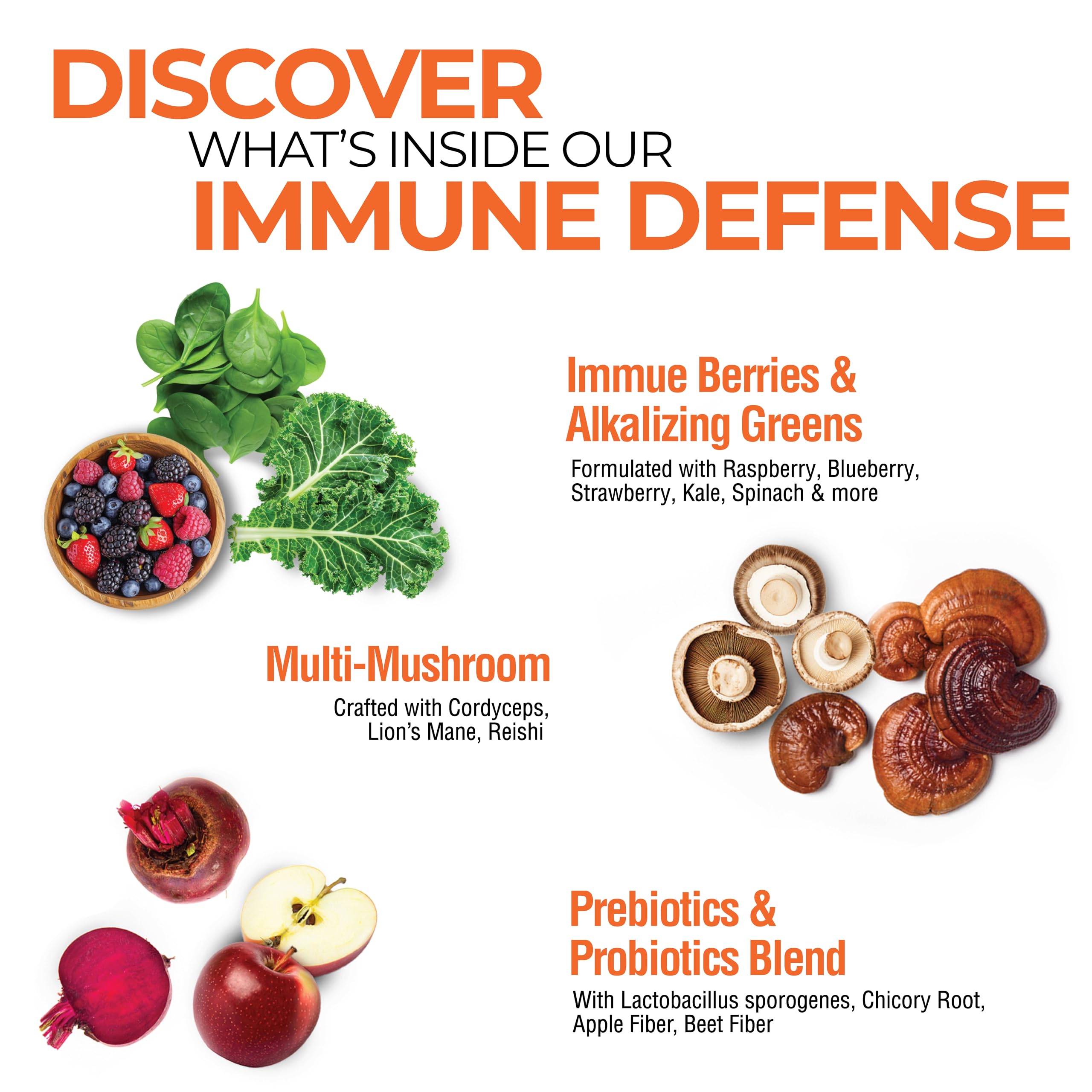 Close-up of Vitamin C and Zinc components for immune support