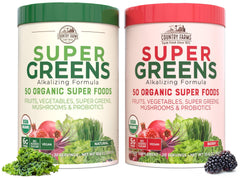 Country Farms Super Greens Power Pack Unflavored canister – 40 servings