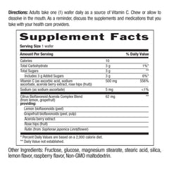 Close-up of 500 mg vitamin C from acerola blend