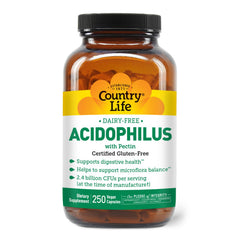 Country Life Acidophilus probiotic bottle with label