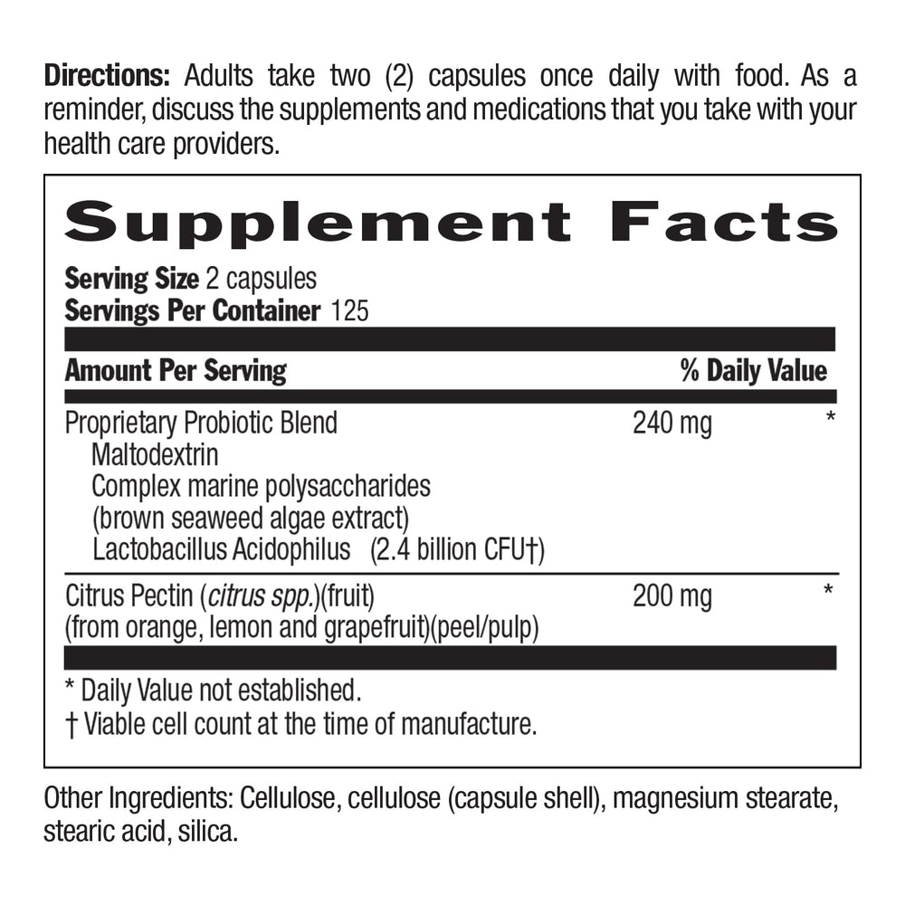Vegan, dairy-free probiotic formula ingredients