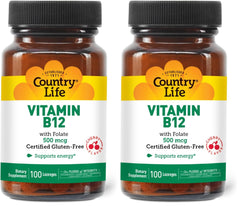 Country Life B12 with Folate bottle and label