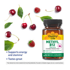 Energy and stamina benefits from Country Life Methyl B-12 lozenges