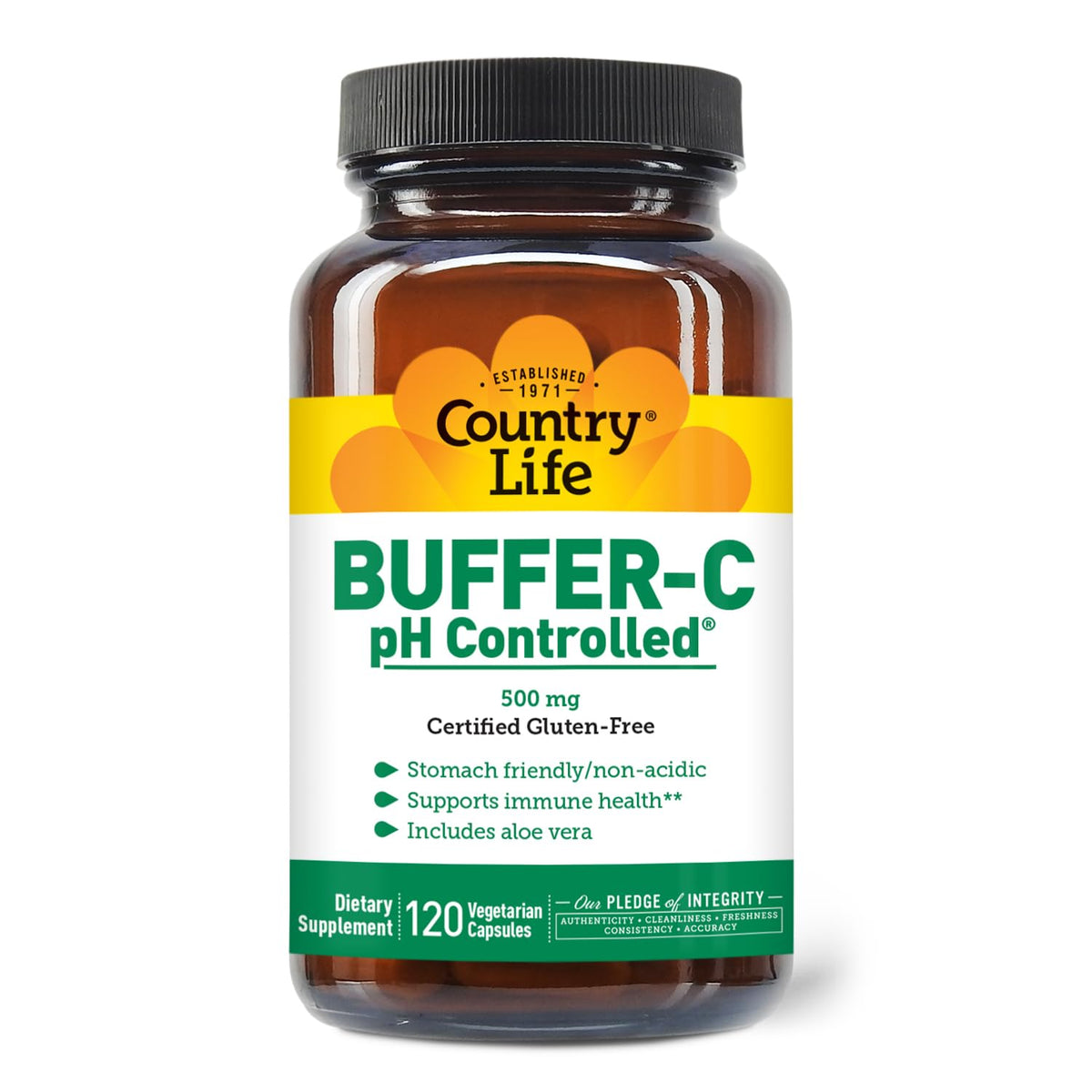 Country Life Buffer-C 500 mg Veg Caps bottle front view