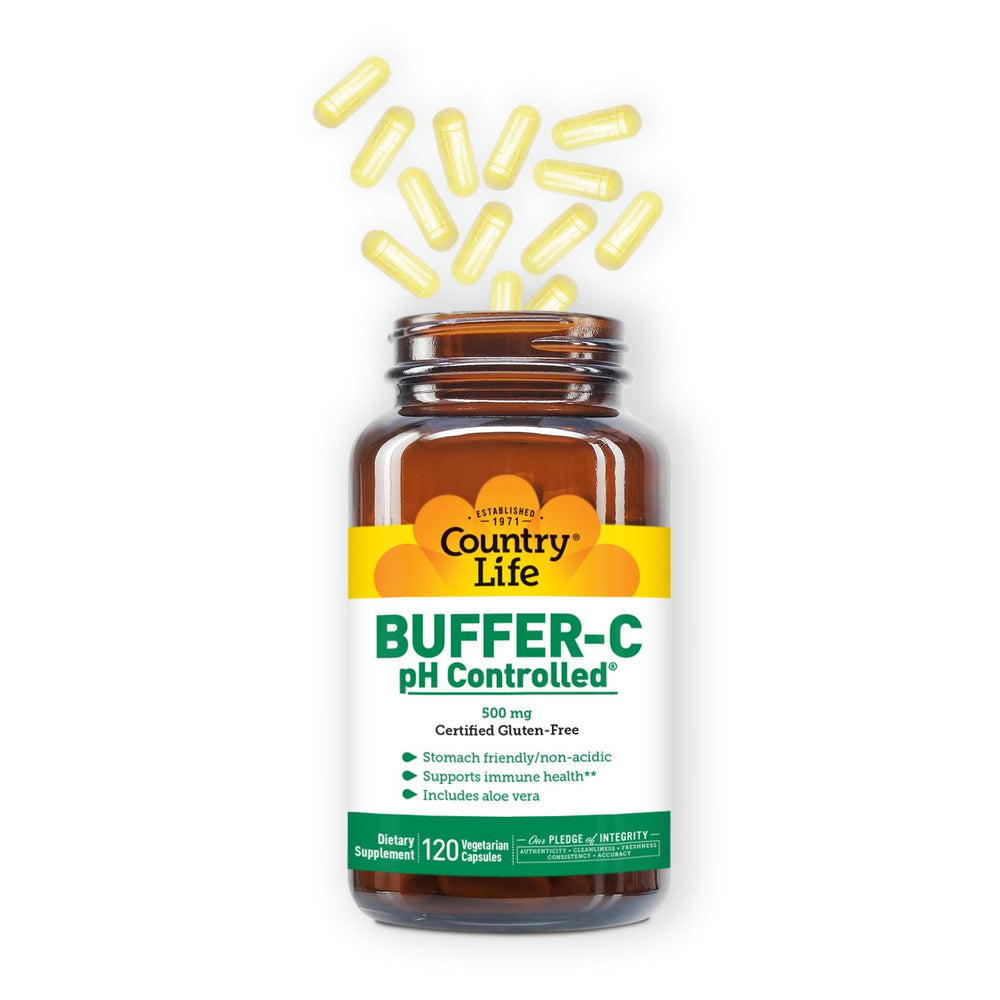 Country Life Buffer-C 500 mg Veg Caps bottle with cap