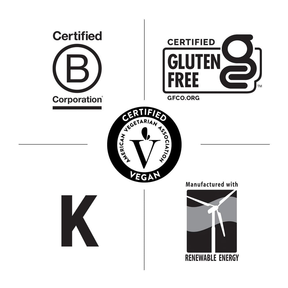 Dairy-free gluten-free vegan supplement bottle on white