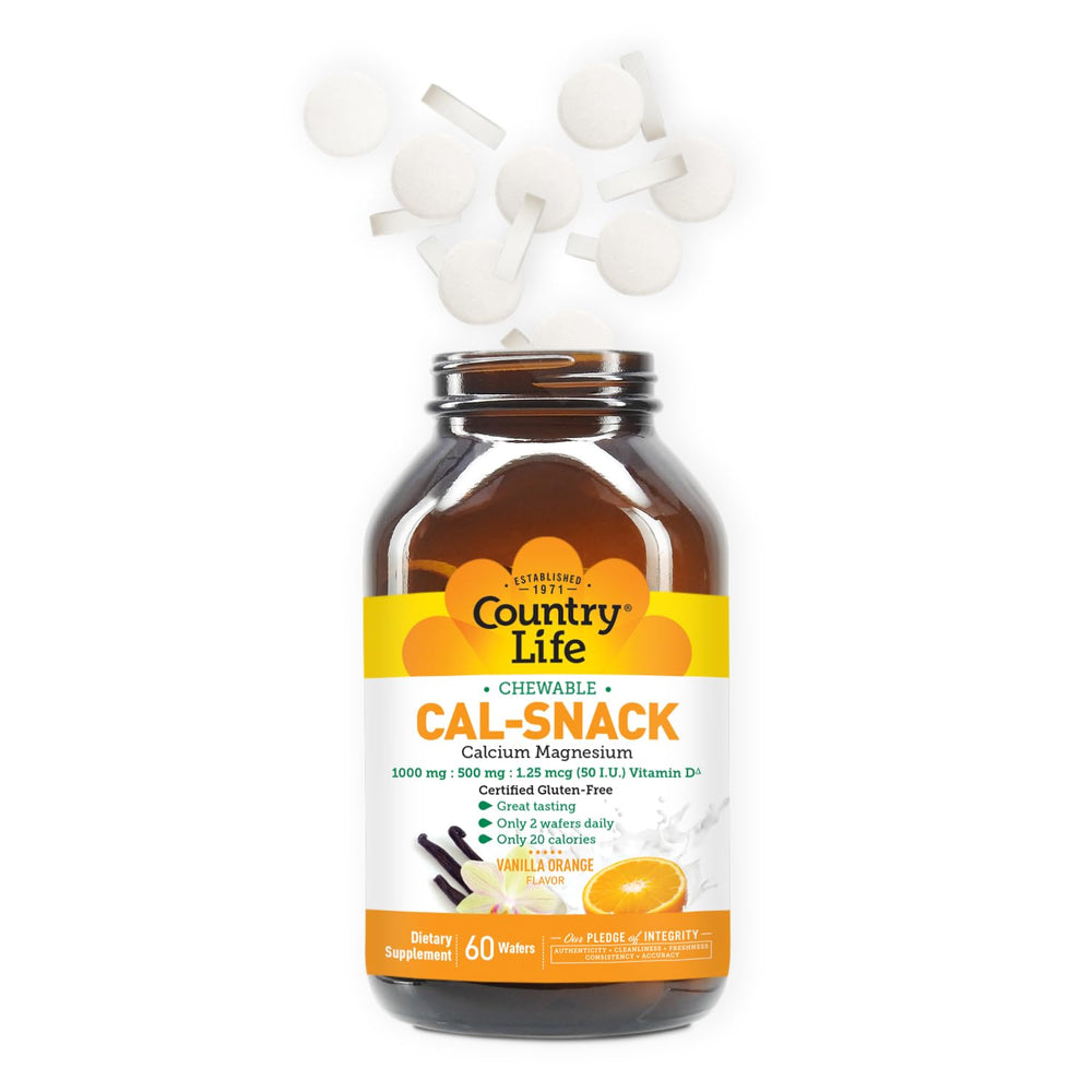 Nutritional information panel on Cal-Snack bottle