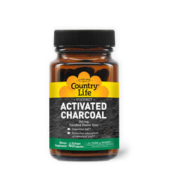 Country Life Coconut Activated Charcoal Capsules bottle front view