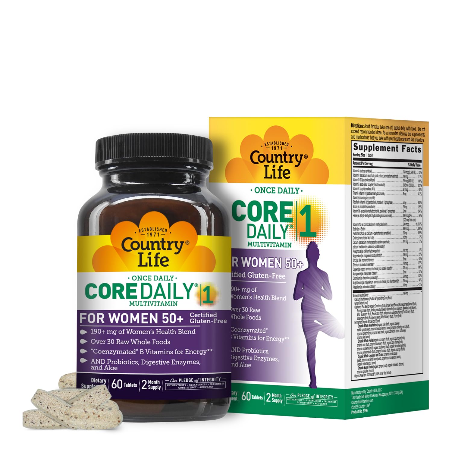 Country Life CORE Daily-1 Women 50+ multivitamin bottle