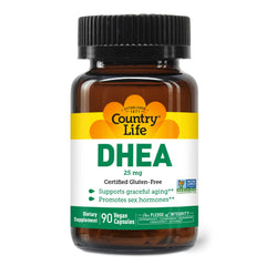 Country Life DHEA 25mg bottle – front label