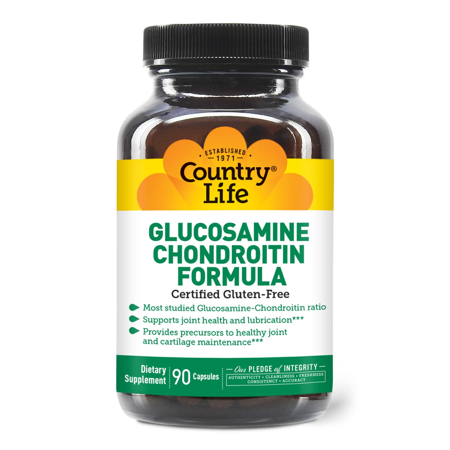 Country Life Glucosamine Chondroitin 1500/1200mg bottle label