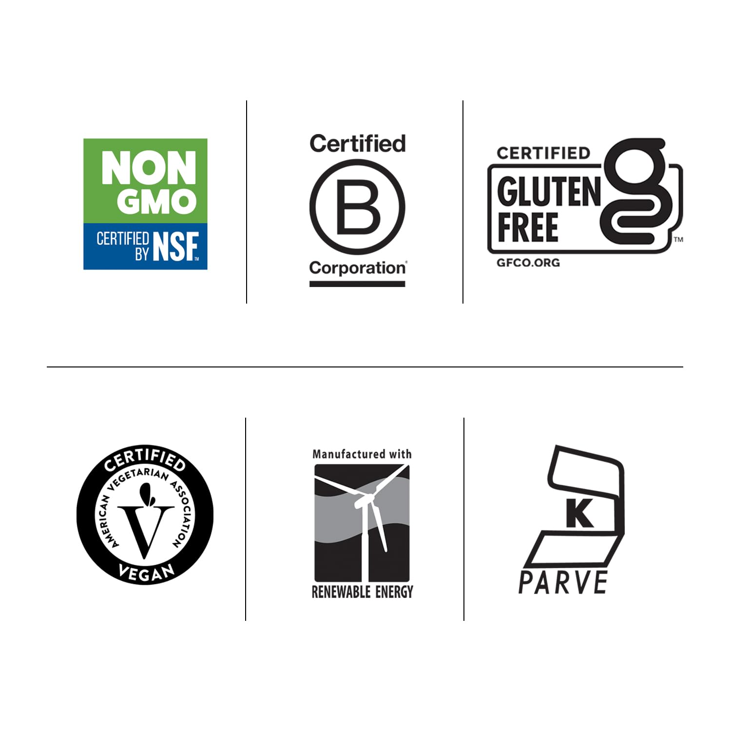 GFCO gluten-free certification badge on product packaging