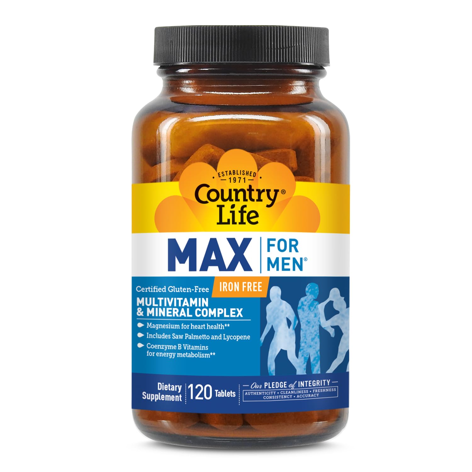 Country Life Max for Men Multivitamin bottle label