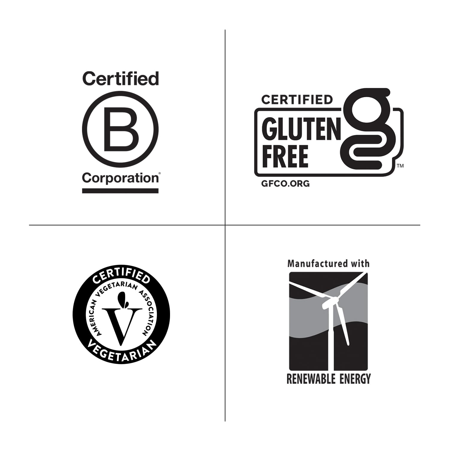 Gluten-free and vegetarian tablet icons on packaging