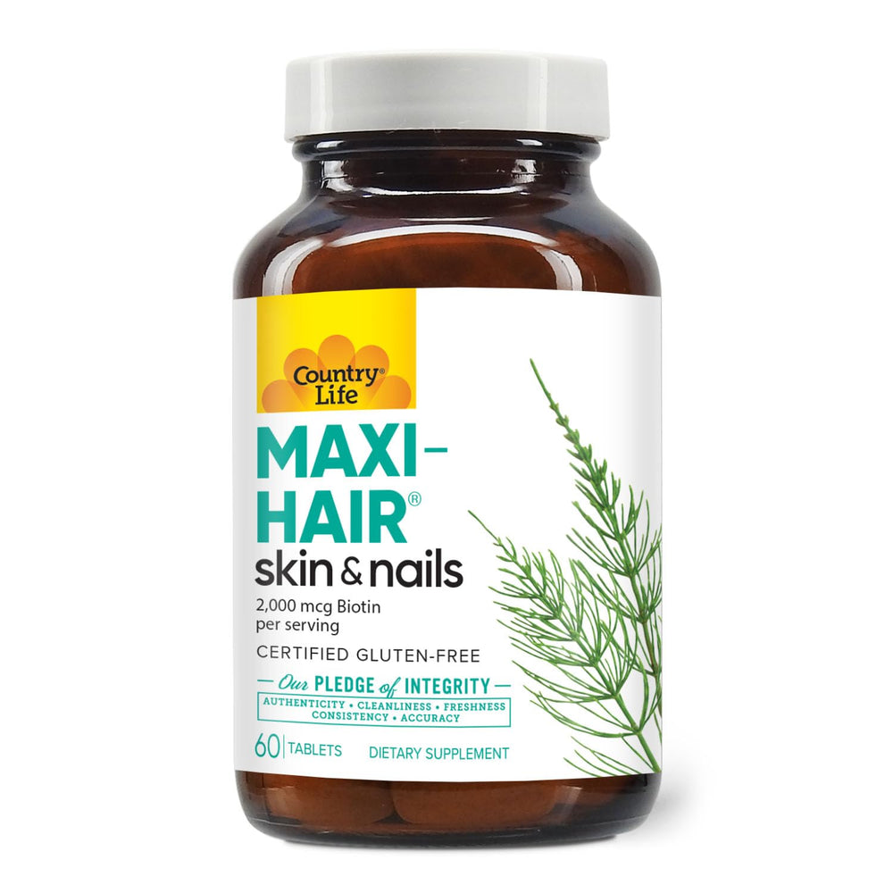 Country Life Maxi-Hair Supplement bottle front view