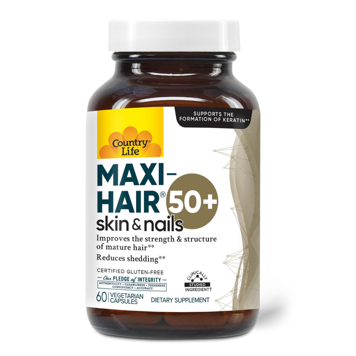 Country Life Maxi-Hair 50+ bottle and packaging