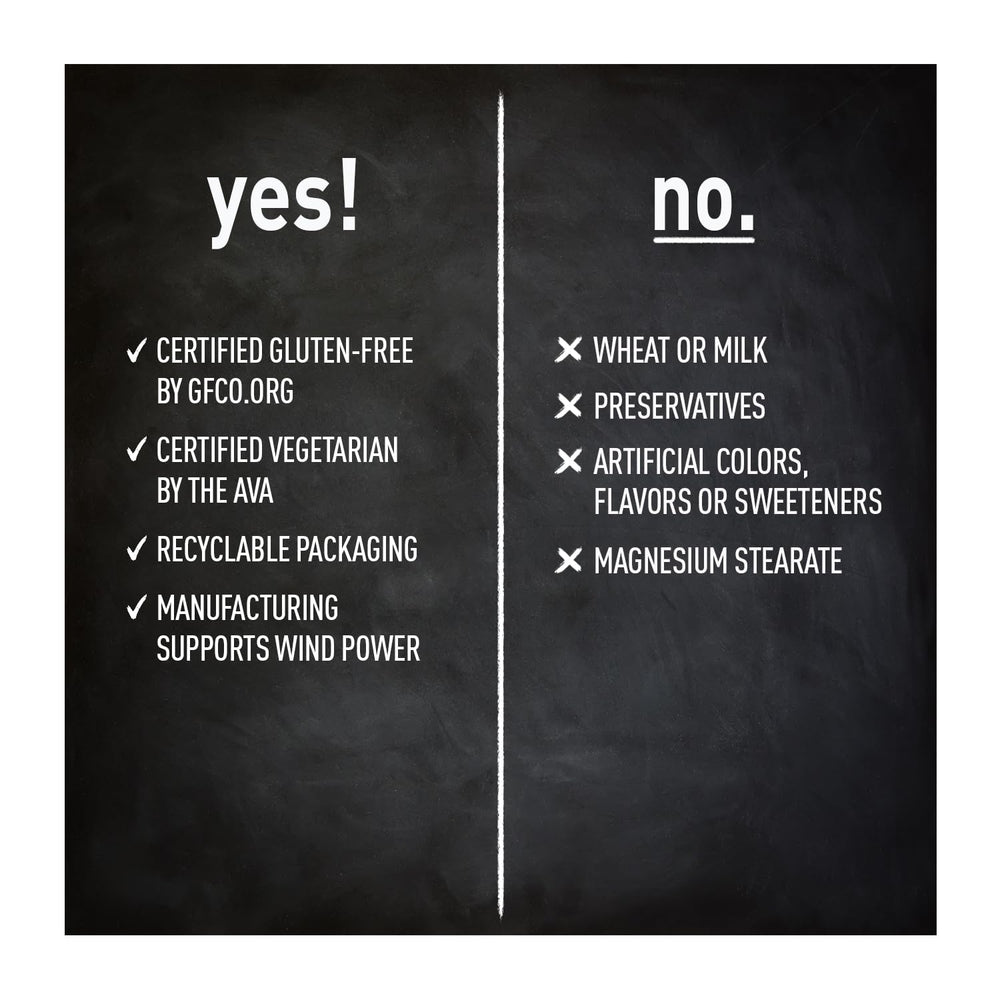 Packaging highlighting gluten-free and vegetarian claims