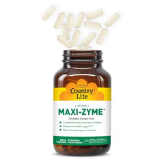 Maxi-Zyme 120 vegetarian capsules close-up