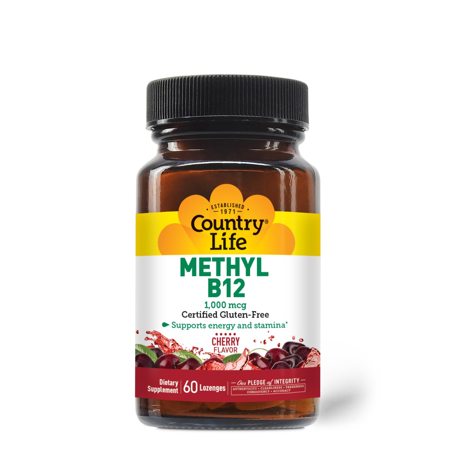Country Life Methyl B-12 Capsules bottle side view