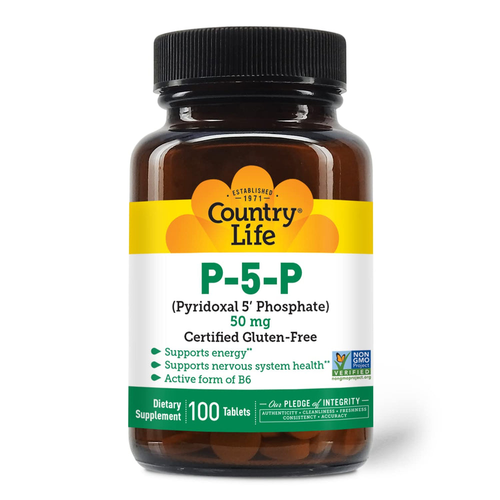 Supplement facts panel for Vitamin B6 P-5-P