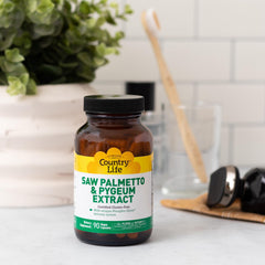 Product packaging showing prostate health benefits
