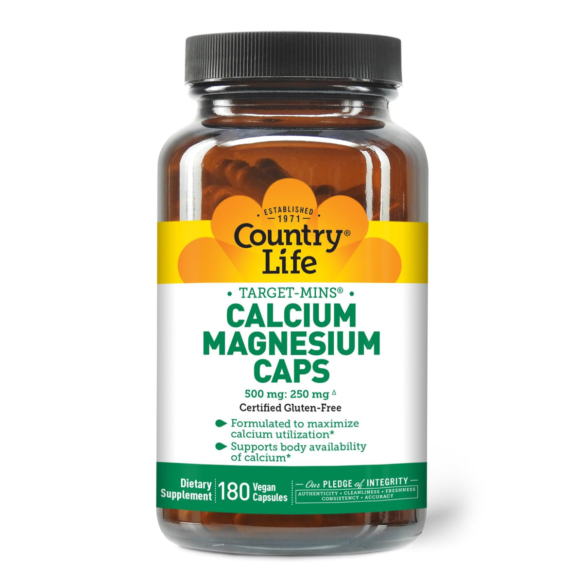 Country Life Target-Mins Calcium Magnesium Complex bottle and label