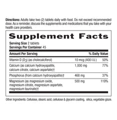 Close-up of 90-tablet bottle showing tablets and label