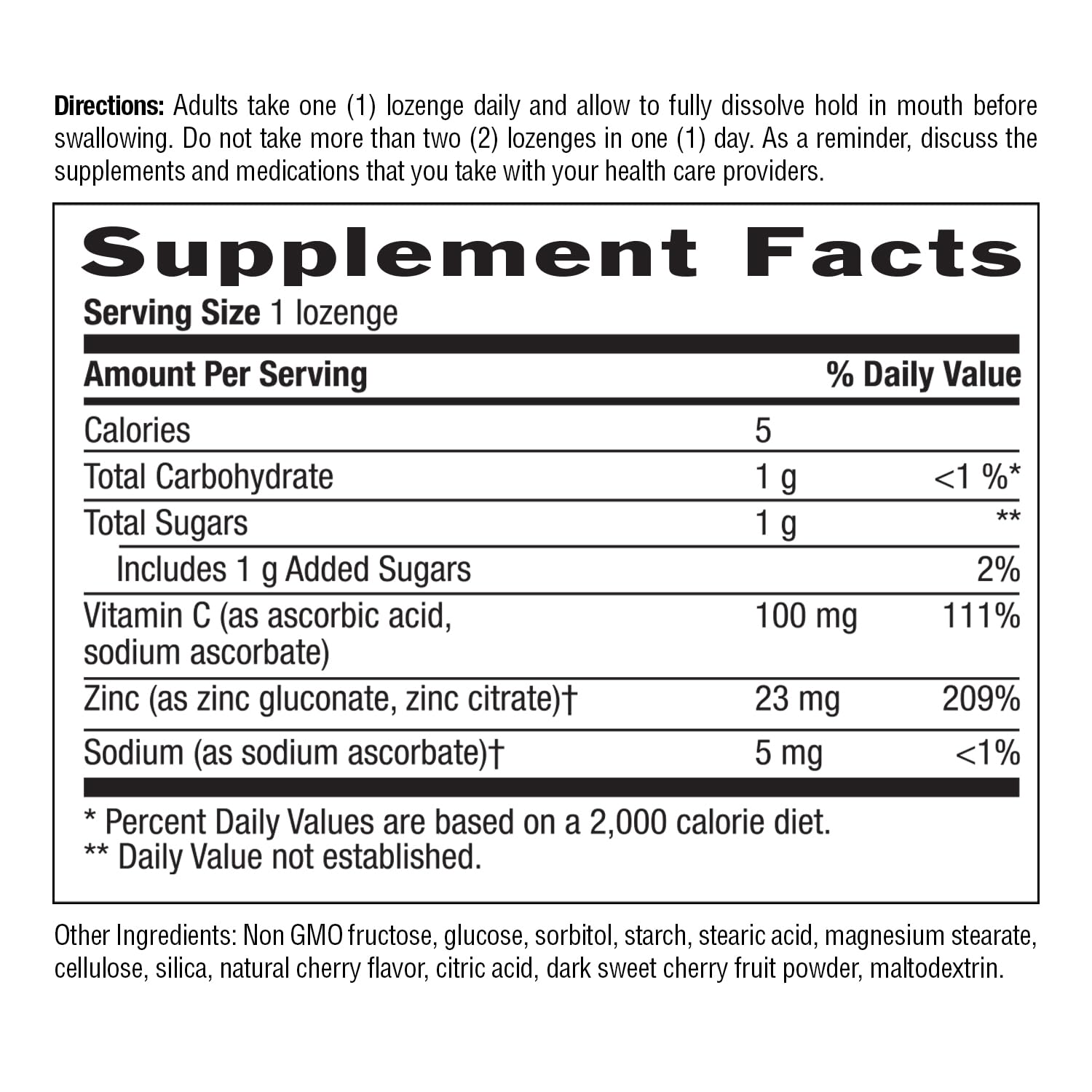Product shot of Country Life Zinc Lozenges packaging and lozenges