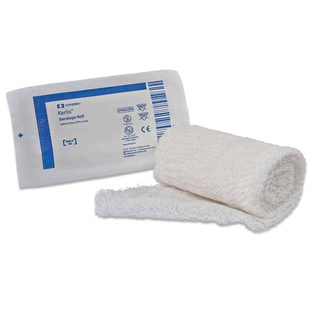 Covidien 6725 Kerlix Gauze Bandage Roll, sterile in soft pouch, 6-ply, 3.4 in x 3.6 yd