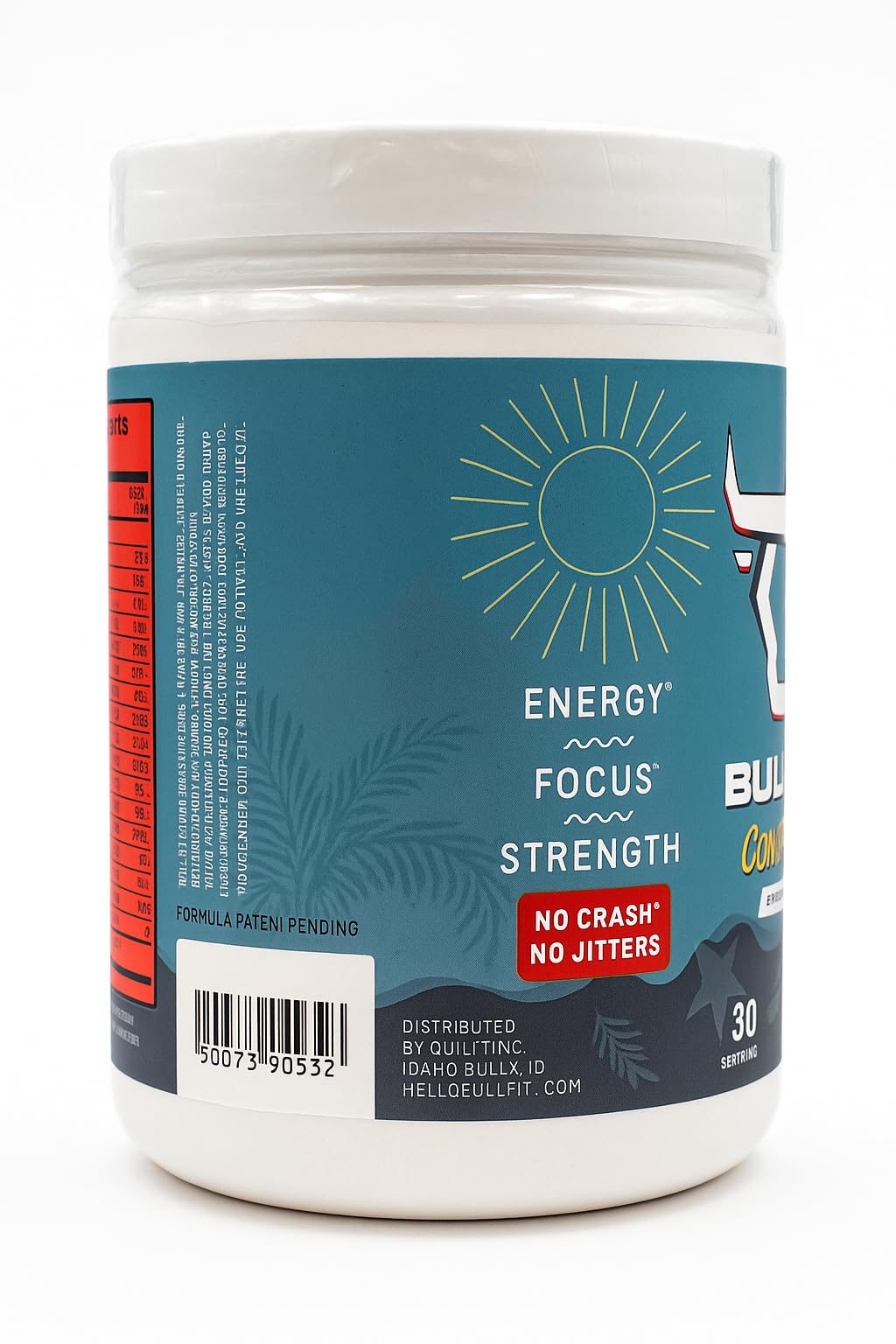 Glass of water with Peach Mango pre-workout being mixed