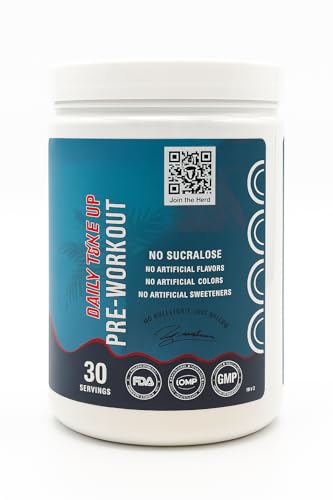 Close-up of Peach Mango pre-workout powder being scooped